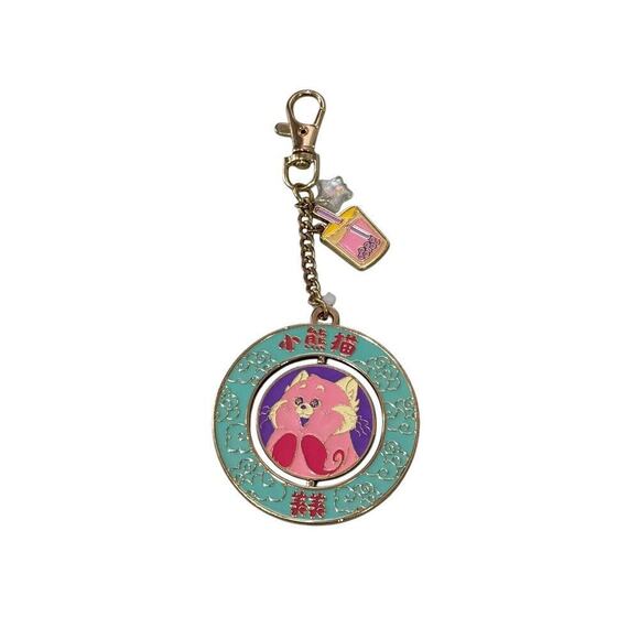 2022 Disney Parks Turning Red Mei Lee Panda Boba Keychain Bag Tag - Picture 1 of 2